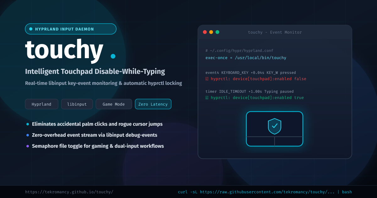touchy - Intelligent Touchpad Disable-While-Typing for Hyprland