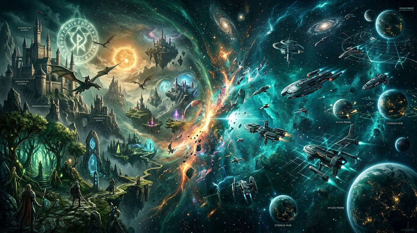 40 Universes Colliding: Fantasy and Sci-Fi Realms of namgen